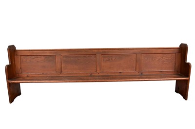 Lot 1230 - Large Victorian pitch pine church pew