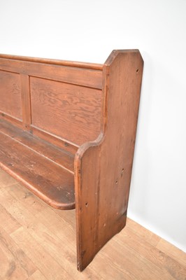 Lot 1230 - Large Victorian pitch pine church pew