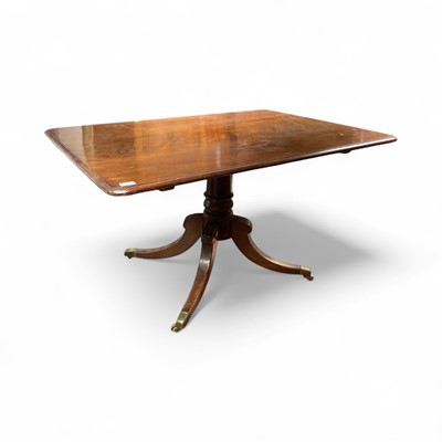 Lot 1455 - Nineteenth century mahogany tilt top breakfast table, 126cm x 90cm x 72cm high