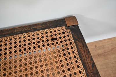 Lot 1229 - 1920s Jacobean revival oak framed stool with canework top