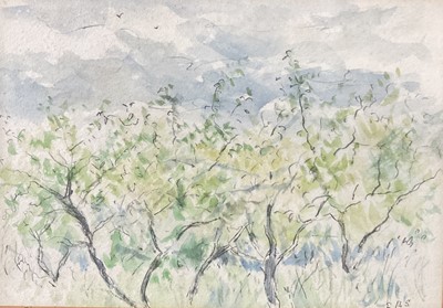 Lot 95 - Elinor Bellingham Smith (1906-1988) watercolour - trees