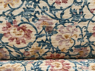 Lot 1227 - Edwardian sofa, arched back above scroll arms