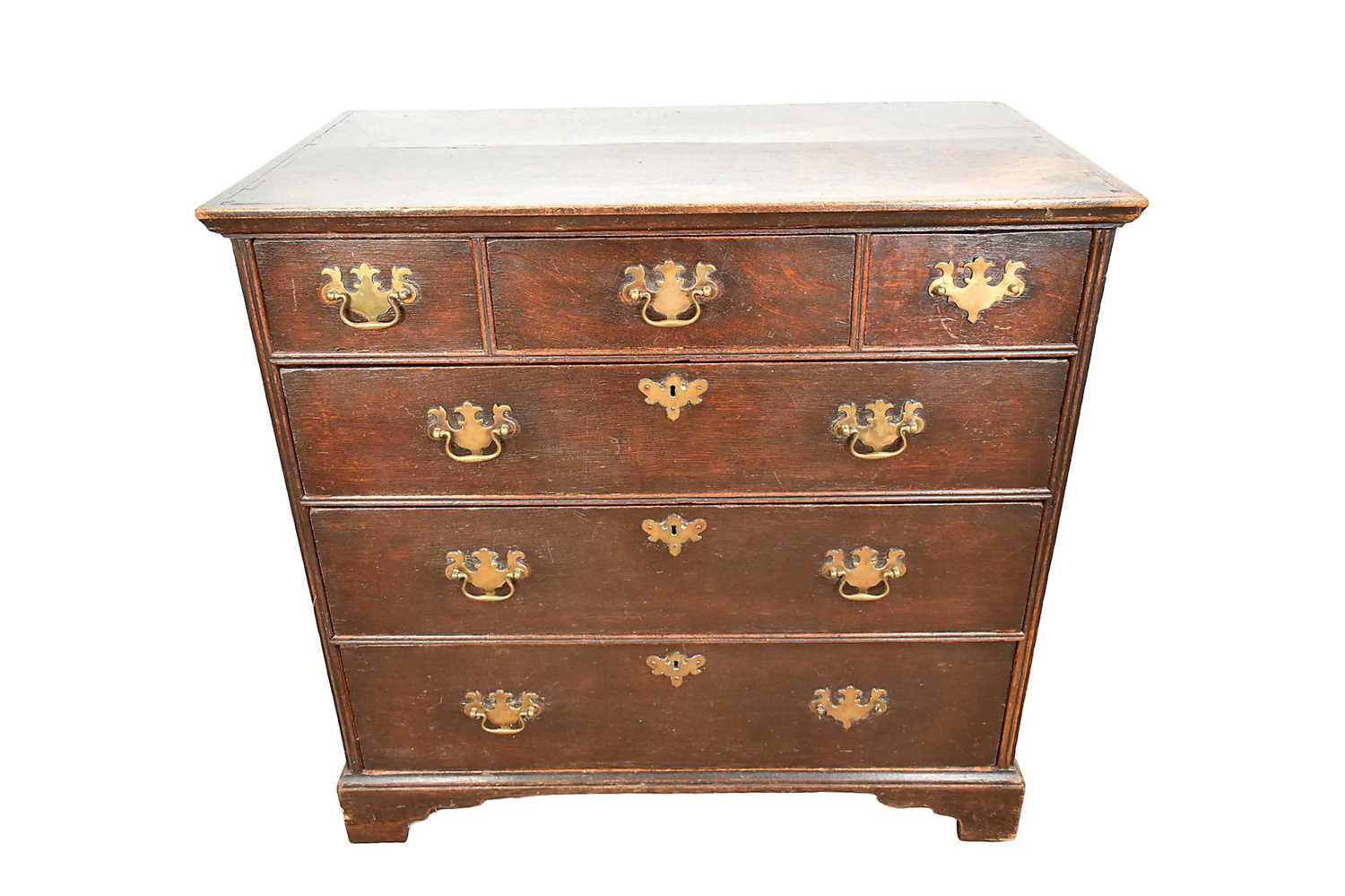 Lot 1225 - George I oak chest