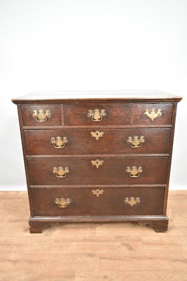 Lot 1225 - George I oak chest