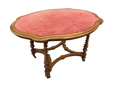 Lot 1283 - Mid 19th century walnut centre table by Howard & Sons