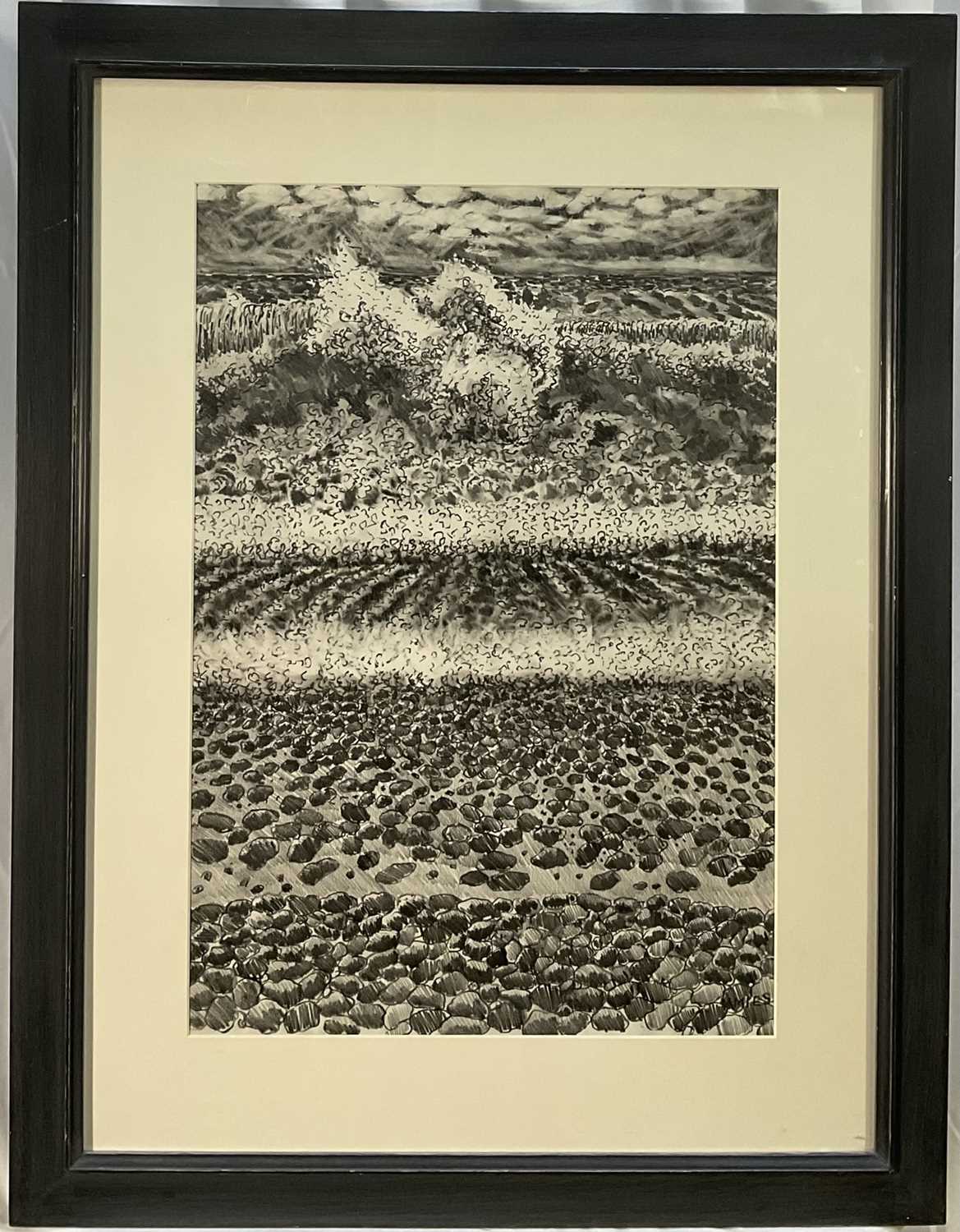 Lot 96 - Anthony Amies (1945-2000), pencil - shoreline
