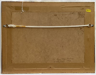 Lot 75 - Vincent Henry Lines (1909-1968) watercolour, The Arne near Horsham, signed and dated 1940, dedicated to Col. G.B. Barton, 22cm x 33cm, glazed frame