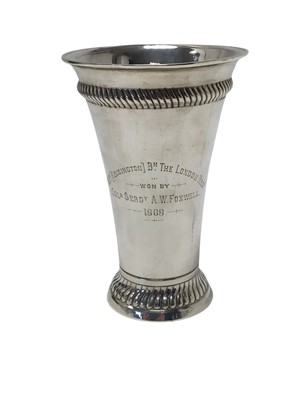Lot 413 - Edwardian silver regimental beaker
