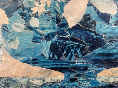 Lot 80 - F. Washbrook, paper collage,Vase of Flowers, signed with initials, dated 1978 verso, 36cm x 42cm, framed