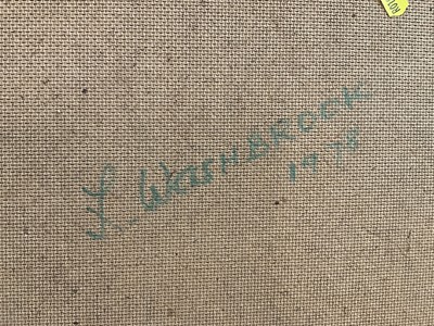 Lot 80 - F. Washbrook, paper collage,Vase of Flowers, signed with initials, dated 1978 verso, 36cm x 42cm, framed