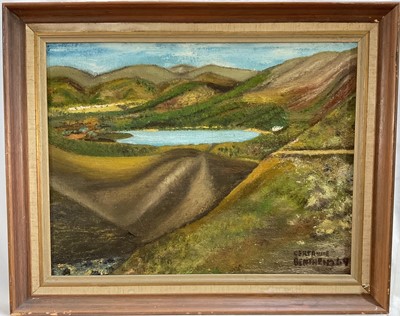 Lot 78 - Gertrude Bentheim, oil on board, Loch Morlich signed and dated 1969, 33cm x 44cm, framed