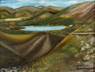 Lot 78 - Gertrude Bentheim, oil on board, Loch Morlich signed and dated 1969, 33cm x 44cm, framed
