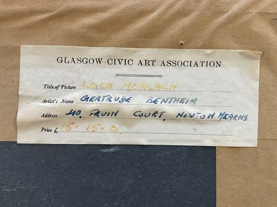 Lot 78 - Gertrude Bentheim, oil on board, Loch Morlich signed and dated 1969, 33cm x 44cm, framed