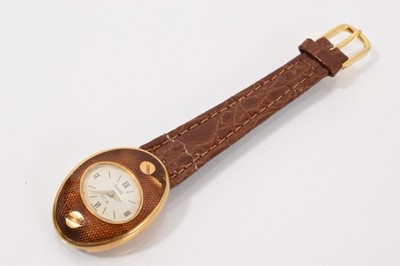 Lot 782 - 1970s Van Cleef & Arpels for Piaget ladies' gold and enamel wristwatch