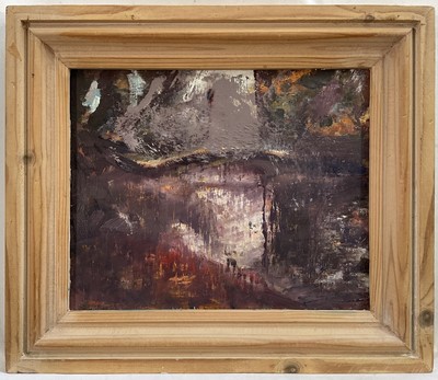 Lot 144 - Muriel Mallin (1925-2002) oil on board, Brundon, Sudbury 1983, signed and dated verso, 19cm x 24cm, framed