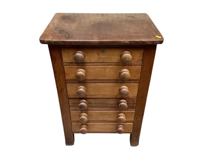 Lot 1482 - Mahogany chest of drawers, 55cm wide, 39.5cm deep, 78cm high