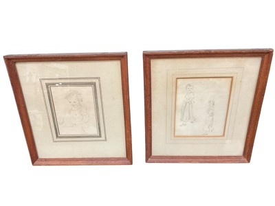 Lot 1161 - Nicholas Pocock (1745-1821) two figure studies, Spinks labels verso