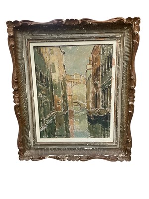 Lot 1164 - Guiseppe Marino (1916-1975) oil on board, Venetian scene