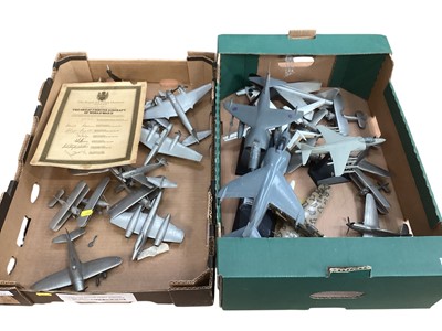 Lot 3073 - Great Fighter aircrafts of WWII by Danbury Mint, 1/72 scale pewter replica models