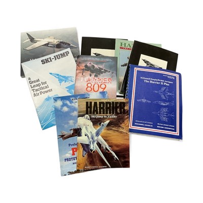 Lot 804 - Aviation interest- file of documents relating to Dr. Elio de Sabata including items relating to the design of the Harrier Jump Jet, together with various other books and photographs.