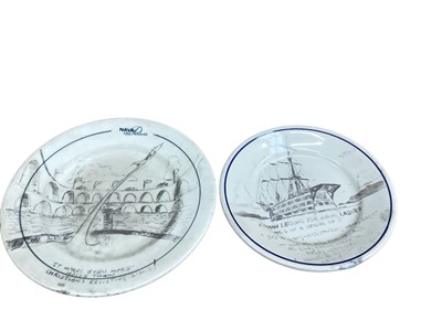 Lot 2402 - Two John Fozzard painted plates