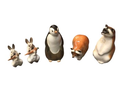 Lot 743 - Group of Russian animals including Penguins, Rabbits and others