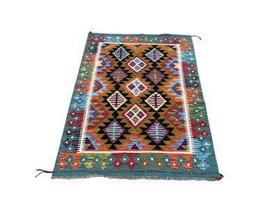 Lot 1494 - Maimana Kilim with 11 central medallions on multicoloured ground, 150cm x 101cm