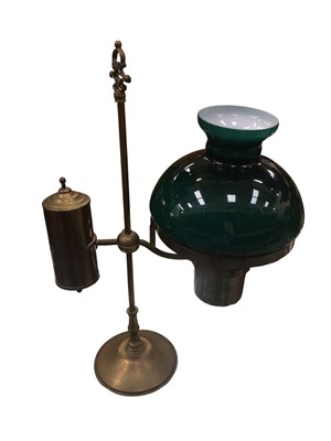 Lot 747 - Edwardian style oil desk lamp
