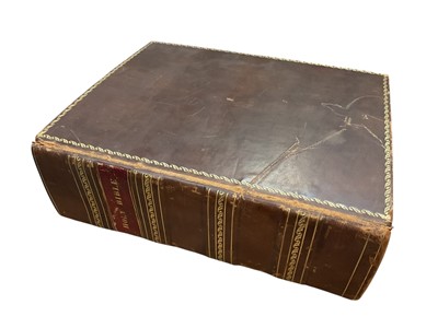 Lot 344 - Early bible, published Cambridge 1770, in brown leather binding