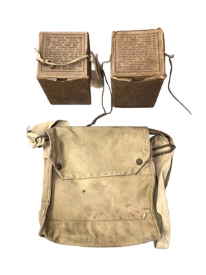 Lot 752 - Two WW2 children's gas masks and a bag