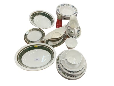 Lot 518 - Lot Royal Doulton dinner ware and ruby glass sugar castor