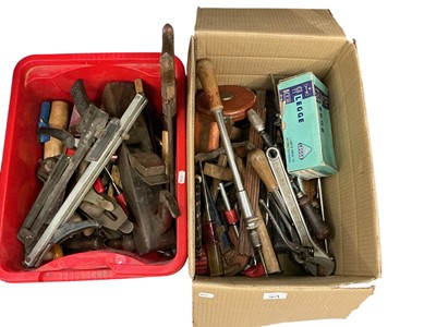 Lot 419 - Group of assorted hand tools, (7 boxes).