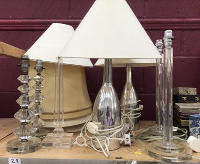 Lot 753 - Group of contemporary lamps