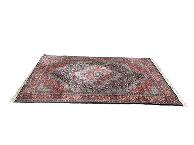 Lot 1501 - Large red and blue rug, 297cm x 194cm