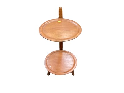 Lot 1521 - Mid century Danish two tier side table, 62cm high