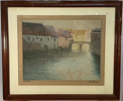 Lot 93 - Fritz Thaulow (1847-1906) aquatint - Vieille fabrique (Old factory)