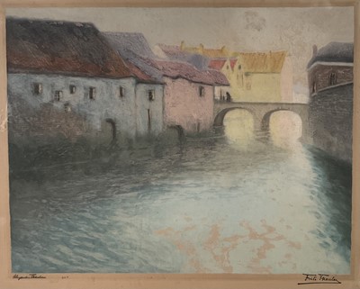 Lot 93 - Fritz Thaulow (1847-1906) aquatint - Vieille fabrique (Old factory)