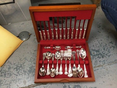 Lot 762 - Canteen of silver plated cutlery