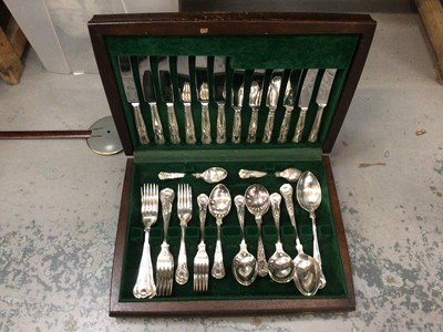 Lot 763 - Canteen of silver plated cutlery