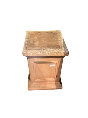 Lot 1532 - Terracotta garden pillar, 48cm high