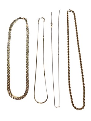 Lot 1000 - Four various 9ct gold chains