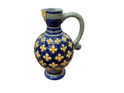 Lot 430 - Victorian Minton Majolica copy of a Bellarmine jug, 20cm in overall height.