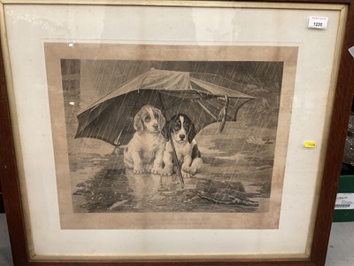 Lot 1220 - Victorian sentimental dog print in glazed oak frame