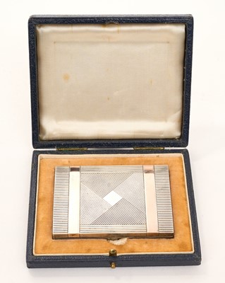 Lot 459 - Silver compact, in case