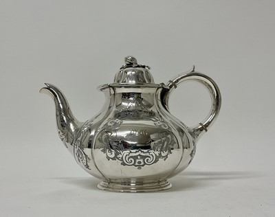 Lot 190 - Victorian silver plated teapot