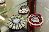 Lot 2201 - Perthshire glass paperweight and two others...