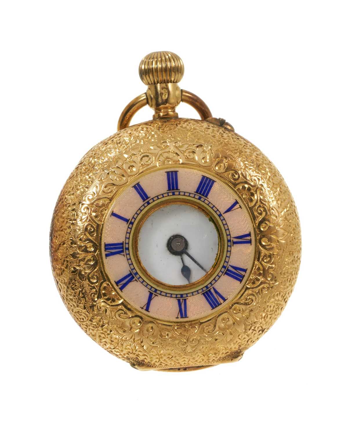 Lot 789 - Gold fob watch