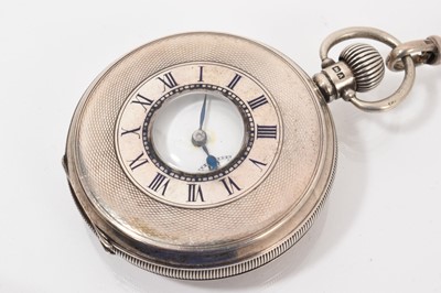 Lot 793 - Antique silver pocket watch on chain