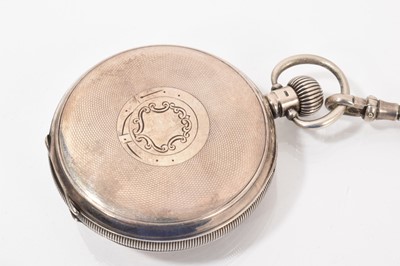Lot 793 - Antique silver pocket watch on chain