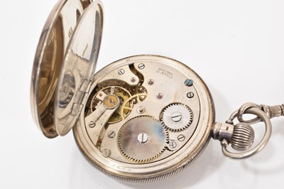Lot 793 - Antique silver pocket watch on chain